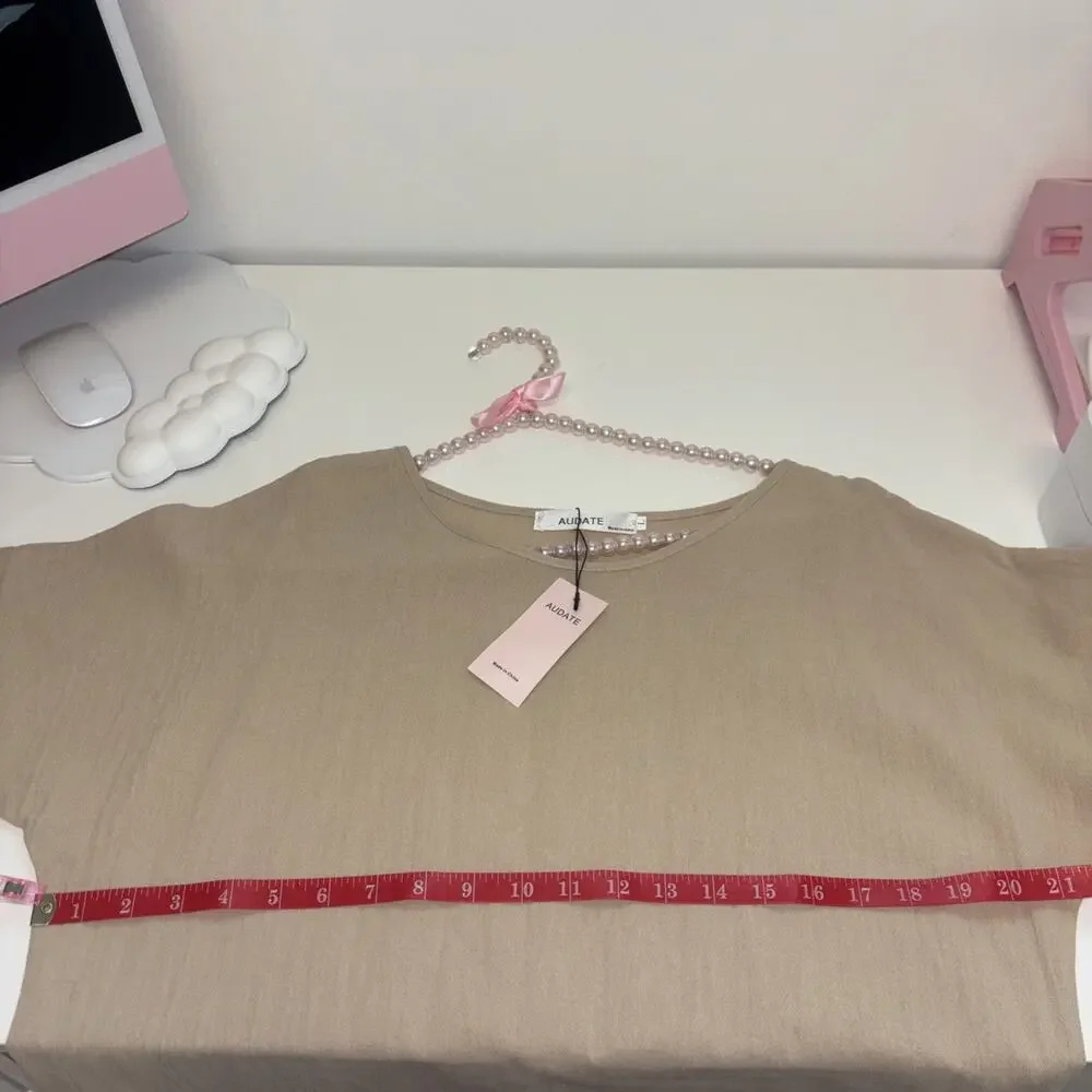 Elegant Tan Mini Dress - Picture 10 of 10